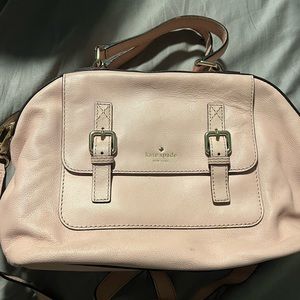 Kate Spade light pink handbag with top handle straps and long straps